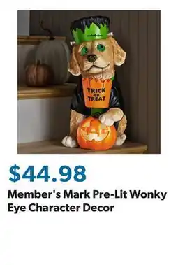 Sam's Club Member's Mark Pre-Lit Wonky Eye Character Decor offer