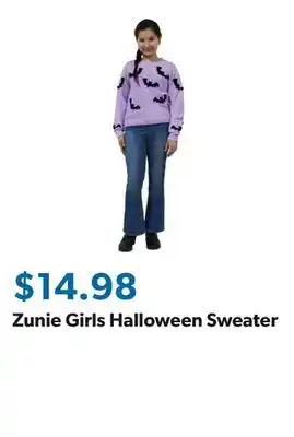 Sam's Club Zunie Girls Halloween Sweater offer