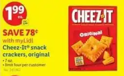 Lidl Cheez-It snack crackers, original offer