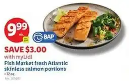 Lidl Fish market fresh atlantic skinless salmon portions offer