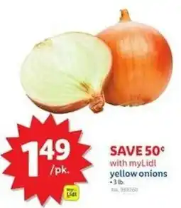 Lidl Yellow onions offer