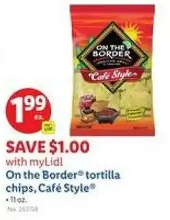 Lidl On the Border tortilla chips cafe style offer