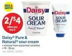 Lidl Daisy Pure & Natural sour cream offer