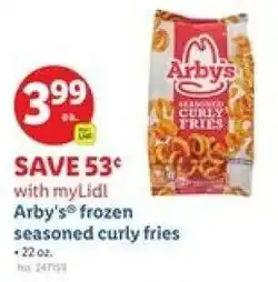 Lidl Arby's frozen seasoned curly fries offer