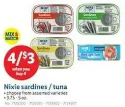 Lidl Nixie sardines tuna offer
