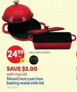 Lidl SilverCrest cast iron baking mold with lid offer