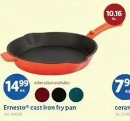 Lidl Ernesto cast iron fry pan offer