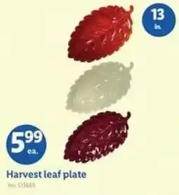 Lidl Harvest leaf plate offer