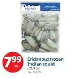 Lidl Eridanous frozen Indian squid offer