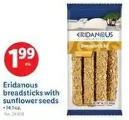 Lidl Eridanous breadsticks with sunflower seeds offer