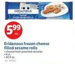 Lidl Eridanous frozen cheese filled sesame rolls offer