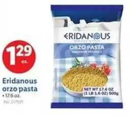 Lidl Eridanous orzo pasta offer