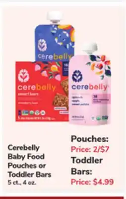 ACME Cerebelly Baby Food Pouches or Toddler Bars offer