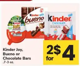 ACME Kinder Joy, Bueno or Chocolate Bars offer