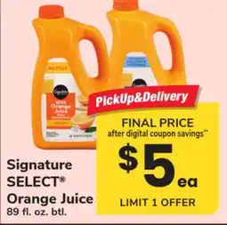 ACME Signature SELECT Orange Juice offer