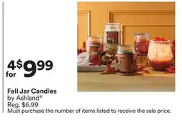 Michaels Fall Jar Candles by Ashland offer