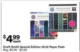 Michaels Craft Smith Special edition 12x12 paper pads offer