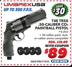 Big 5 Umarex T4E TR50 .50-Caliber CO2 Paintball Pistol offer