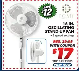 Big 5 LOMI 16 Oscillating Stand Up Fan offer