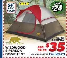 Big 5 Golden Bear Wildwood 4-Person Dome Tent offer