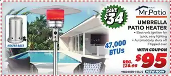 Big 5 Mr. Patio Propane Umbrella Patio Heater offer