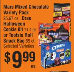 Smart & Final Mars Mixed Chocolate Variety Pack, Oreo Halloween Cookie Kit or Tootsie Roll Snack Bag offer