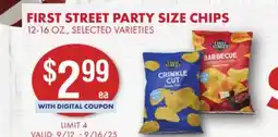 Smart & Final FIRST STREET PARTY SIZE CHIPS offer