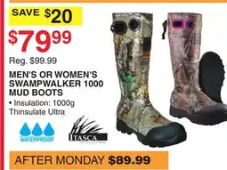 Dunham's Sports MEN'S OR WOMEN'S SWAMPWALKER 1000 MUD BOOTS offer