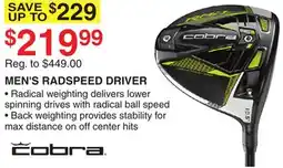 Dunham's Sports MEN'S RADSPEED DRIVER offer
