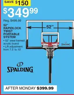 Dunham's Sports 52 RAPIDLOCK TWIST PORTABLE SYSTEM offer