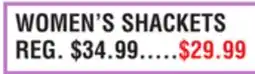 Dunham's Sports WOMEN'S SHACKETS offer