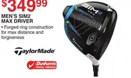 Dunham's Sports TAYLOR MADE MEN'S SIM2 MAX DRIVER offer