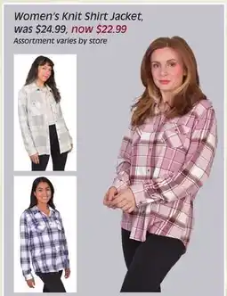 Dunham's Sports WOMEN'S KNIT SHIRT JACKET offer