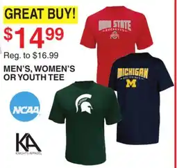 Dunham's Sports MEN'S, WOMEN'S OR YOUTH TEE offer