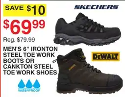 Dunham's Sports MEN'S 6 IRONTON STEEL TOE WORK BOOTS OR CANKTON STEEL TOE WORK SHOES offer