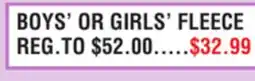 Dunham's Sports BOYS' OR GIRLS' FLEECE offer