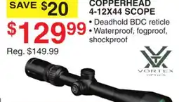 Dunham's Sports VORTEX OPTICS COPPERHEAD 4-12X44 SCOPE offer