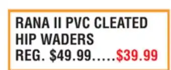 Dunham's Sports RANA II PVC CLEATED HIP WADERS offer