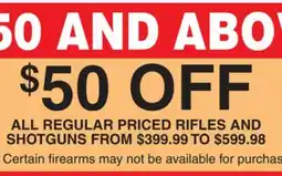 Dunham's Sports ALL REGULAR PRICED RIFLES AND SHOTGUNS offer