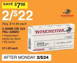 Dunham's Sports 5.56MM OR 223 FMJ AMMO offer