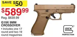 Dunham's Sports GLOCK G19X 9MM CROSSOVER offer