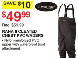 Dunham's Sports RANA II CLEATED CHEST PVC WADERS offer