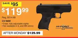 Dunham's Sports C9 9MM offer