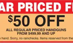 Dunham's Sports ALL REGULAR PRICED HANDGUNS offer