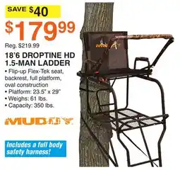 Dunham's Sports MUDDY 18' 6 DROPTINE HD 1.5-MAN LADDER offer