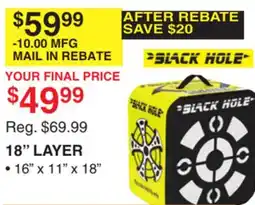Dunham's Sports BLACK HOLE 18 LAYER offer