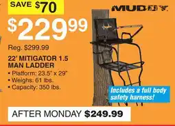 Dunham's Sports MUDDY 22' MITIGATOR 1.5 MAN LADDER offer
