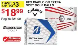 Dunham's Sports HEX DIABLO OR EXTRA SOFT GOLF BALLS offer