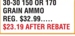 Dunham's Sports 30-30 150 OR 170 GRAIN AMMO offer