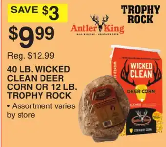 Dunham's Sports 40 LB. WICKED CLEAN DEER CORN OR 12 LB. TROPHY ROCK offer